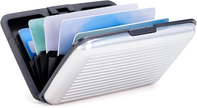 Women Credit Cards Holder,RFID Blocking Protection Aluminum Metal Wallet for Men Women Business Card Holder