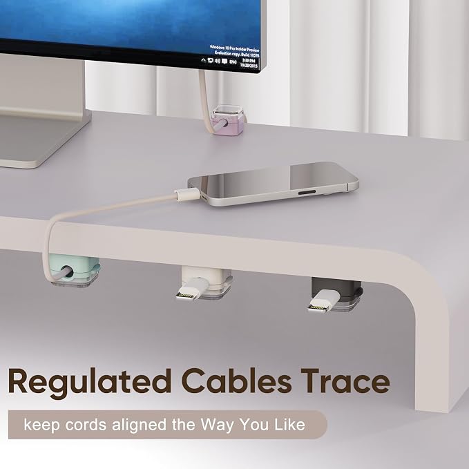 9-Pack Magnetic Cord Holder，Magnetic Cable Clips Strong Adhesive Desk Cable Management ，Cable Management Cord Holder Organizer for Home Office Desk Phone Car Wall Desktop Nightstand (Black)