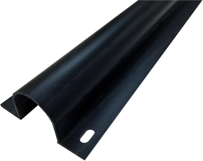 Electriduct 4" Plastic Flanged Wire Guard Cable Raceway - 58 Inch Stick - Black