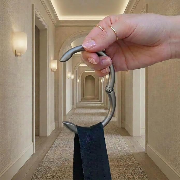 Clipa Bag Hanger Collection, The Ring that Opens into a Hook, Auto Closes | Holds 15 kg, Needs only 10mm to Hang a Hand Bag, Easy to Use with One Hand, The Instant Bag Hanger, 3 yr Warranty