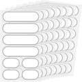 CHUBBIEE Waterproof Vinyl Kitchen Labels for OXO POP Containers, Removable Writable Food Storage Stickers, Tear-Resistant Pantry Organization Decals for Plastic, Glass Jars, 2 Sizes, 64-Pack