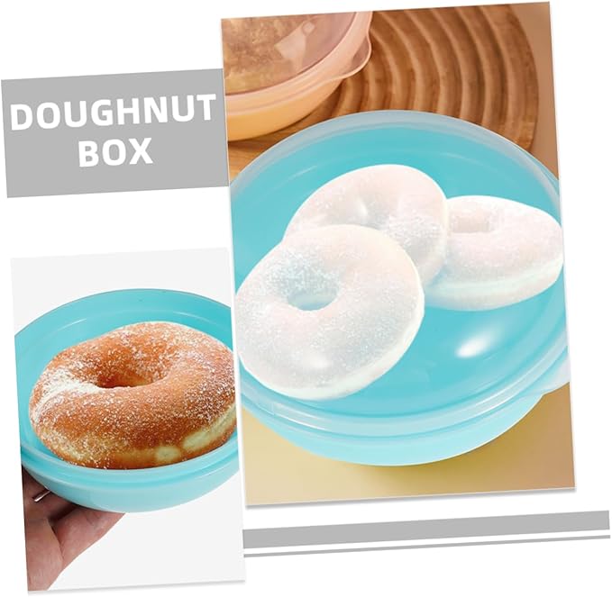 MAGICLULU 2pcs Doughnut Box for Kitchen Countertop Airtight Bread Containers for Storage
