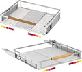 2 Pack Expandable Pull Out Cabinet Organizer，Side Mounting 17.1~28"x22.5"Cabinet Pull Out Shelves, Expandable Slide Out Spice Rack for Kitchen Bathroom Office