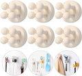 iBetterLife Self-Adhesive Shower Razor Holder - 6Pcs Wall Mounted Hooks Hanger for Clipping & Hanging Toothbrush Towel Loofah Bathroom Kitchen Home Office Dorm Room Essentials Storage Wreath Hook