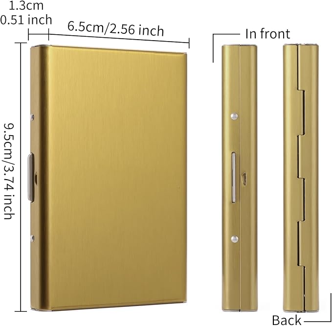 Stainless Steel Credit Card Wallet RFID Blocking Metal Case Pocket Business Card Holder for Women and Men