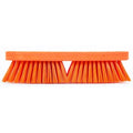 SPARTA Deck Scrub Head, Heavy Duty Brush with Stiff Bristles for Cleaning Outdoors, 10" Long, 6 Count, Orange