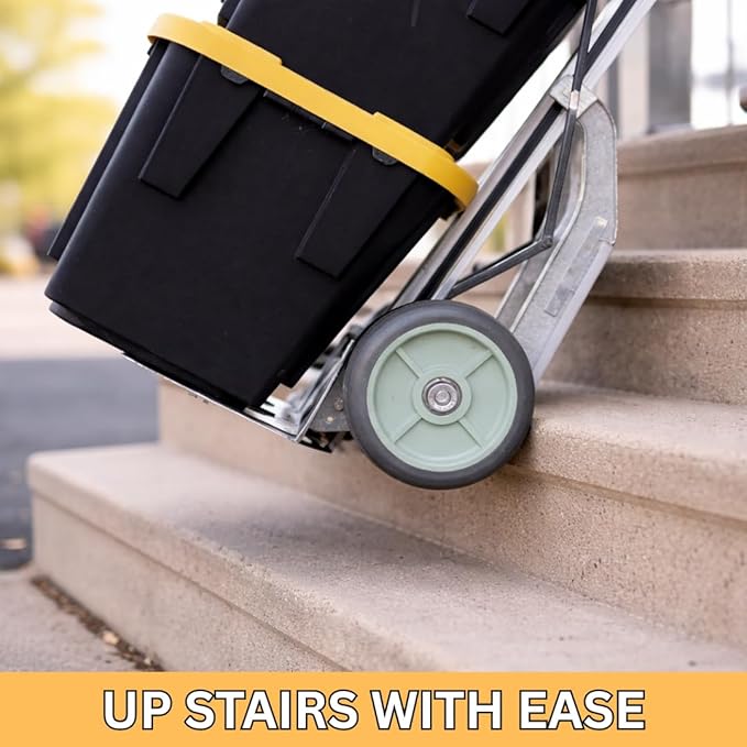 Stair Climber Cart Kit - for 2 Wheel Stair Climbing Hand Trucks - Easily Move Hand Cart Over Stairs and Curbs - Aluminum Polymer Slide Bars -Compatible with 8" and 10" Wheels