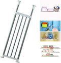 BAOYOUNI Expandable Closet Tension Shelf Rod Organizer Adjustable Storage Rack Heavy Duty Clothes Hanger Metal Space Saving Divider for Bathroom Kitchen Cupboard Wardrobe Bookshelf 32''-46'', Ivory