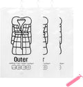 STTC Pack of 3 Garment Covers Bags, Hanging Transparent Vacuum Storage Bag for Wardrobe Storage Travel Garment Bags,L