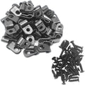 Cable Clamp R-Type Cable Clip Wire Clamp 3/16" Nylon Screw Mounting Cord Fastener Clips with Screws for Wire Management - Black - 50 Pcs
