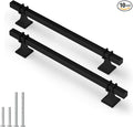 10 Pack 7-1/2 Inch Black Cabinet Handles Matte Black Cabinet Pulls, Square Kitchen Cabinet Handles Dresser Drawer Pulls Kitchen Cabinet Hardware