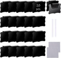 20 Pcs Basket Labels Clip On for Storage Bins, Pantry Organization with2 Markers and 2 Wipe Cloths Reusable Clip on Chalkboard Basket Tags for Kitchen Pantry Storage