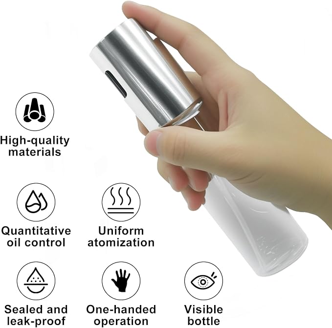 100 ml Oil Sprayer for Cooking | Reusable, Food-Grade, Olive Oil Bottle, For Air Fryer, Salad, BBQ, Baking, Roasting