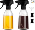 gmisun Oil Sprayer for Cooking, 2 Pack Olive Oil Spray Bottle, 10oz Food-Grade Plastic Oil Spritzer Mister, Refillable Oil Dispenser Bottle for Salad, BBQ, Grilling, Kitchen Baking, Roasting