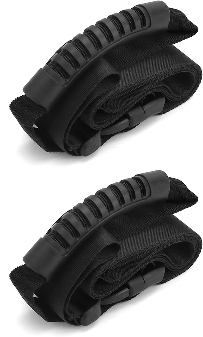QWORK Carrying Strap with Handle, 2 Pack Heavy Duty Ordinary Luggage Lashing Strap Holder for Safe Moving and Lifting and Carrying of Heavy Cases, Groceries, Luggage