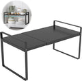 Expandable Cabinet Shelf Organizer Rack，Kitchen Cabinet Shelves 11 Inch Deep，Adjustable Storage Shelves，Pantry Shelf(1 Pack)
