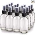 Wedama Spray Bottle, 4 oz Fine Mist Glass Spray Bottles, Little Refillable Liquid Containers for Watering Flowers Cleaning (16 Pack, Clear)