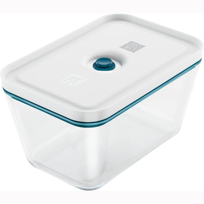 ZWILLING Fresh & Save Airtight Glass Food Storage Containers with Lids, Meal Prep Containers, Large, La Mer