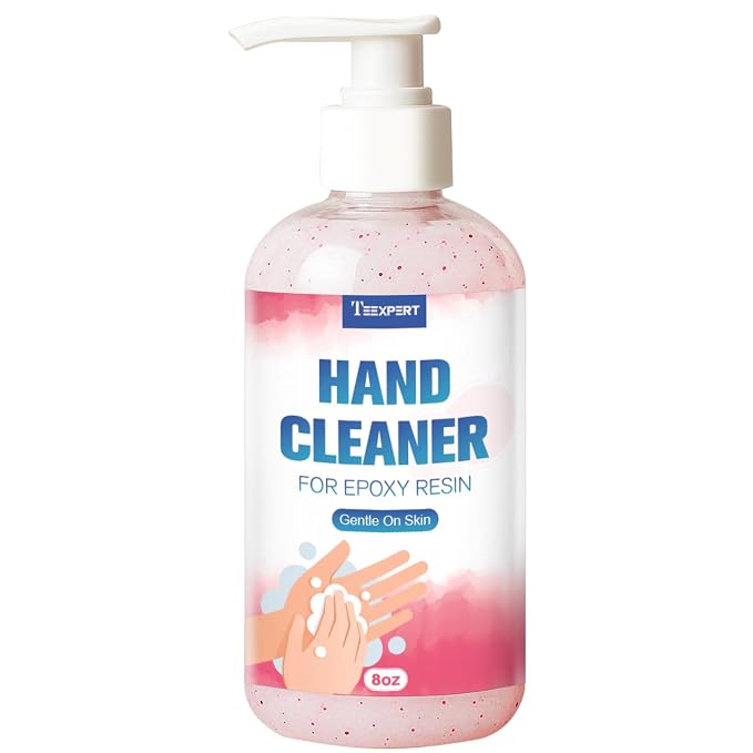 Teexpert Resin Remover Gel 8OZ Hand Cleaner For Epoxy Resin All-Natural Gentle & Moisturizing Hand Cleanser Ideal for Removing Uncured Resins Molds Tools