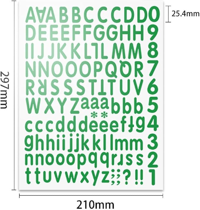 Alphabet Stickers Color Letter 1 Inch Mailbox Numbers Labels Vinyl Self-Adhesive Labels Matte Letter Sticker Waterproof Decorative DIY Stickers