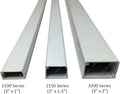 Electriduct XX-Large Latching Cable Raceway - 3" x 2" Channel Size - 1 Stick - 58" - White