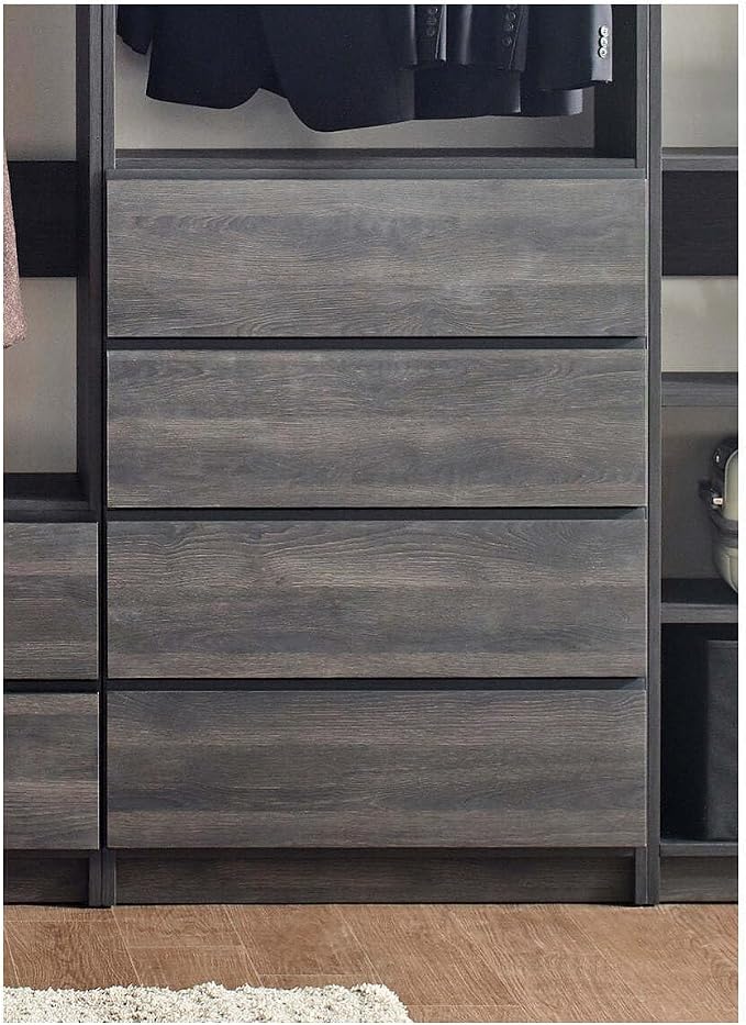 Maykoosh Closet System Organizer - Customizable Walk-in Wardrobe Storage Black/Model ABCDE 5 Closet