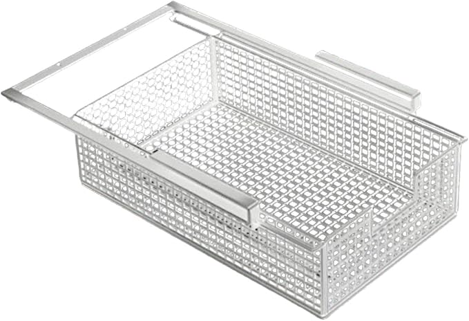 Hanging Pullout Drawer Basket, Space Saving Slide In Basket Organizer for Home Closet Cabinet Bedroom