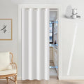 Vatge Magnetic Doorway Curtain with Rod, W52 x L82, 1 Panel, Grayish White | Light Filtering Door Curtain for Pantry, Soft Fabric, Easy to Access