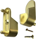 Oval Closet Rod End Supports | Rear Pin Type | 15mm x 30mm | Satin Brass | 25 Pair