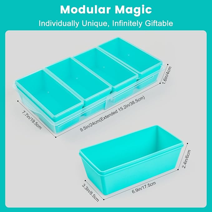 Gemice 2-Cup Silicone Freezer Molds with Lids, Individual 4-Pack | Oven & Dishwasher Safe, BPA-Free Soup Portion Cubes Trays, Freezer Containers for Food Storage