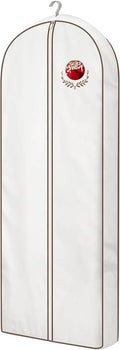 MISSLO 65" Cotton Garment Bag for Long Dress Breathable Fur Coat Storage Bag Women Dress Cover Luxury Garment Bags for Hanging Clothes Travel for Fur Coat, Jacket, Gown, Suit