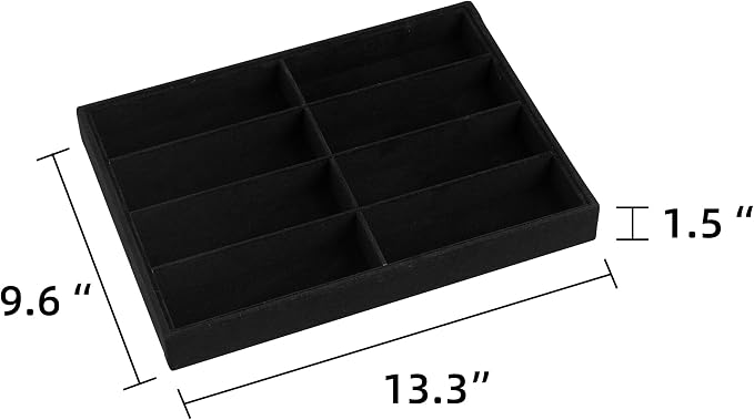 Frebeauty 8-Slot Sunglass Organizer,Velvet Sunglass Holder for Drawer | Vanity Glass Holder,Sunglass Case For Multiple Sunglass,Sunglass Tray,Glass Storage,Sunglass Box for Women,Eyeglass Organizer