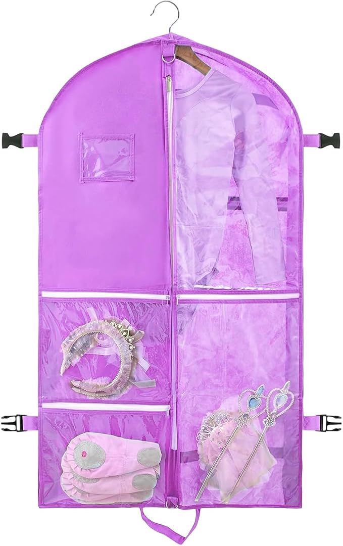 Garment Bag for Dance Costumes, 40 inch Dance Garment Bags for Dancers Hanging Clothes Travel Storage,Kids Dance Recital Bags for Competition,Dance Recital Gifts for Girls