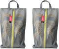 pack all Shoe Bag for Travel, Water-Resistant Shoe Pouch for Gym, Odor-Resistant Soccer Cleats Bag for Sport (Grey, 2-Pack)