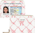 Sunwel Fashion Credit Card Holder for Women Small Accordion Card Cases with ID Window (BALLET BOW)