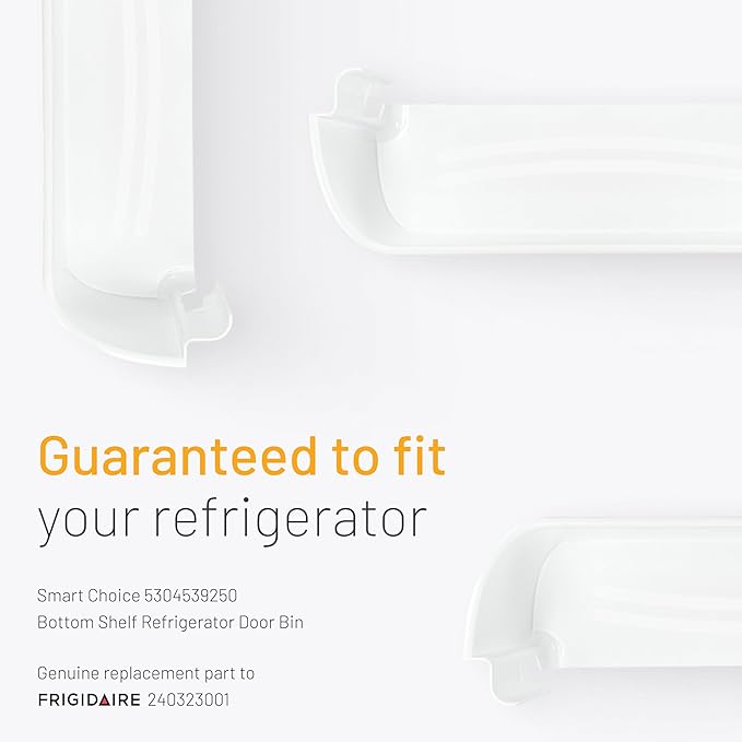Smart Choice 240323001 Refrigerator Door Bin (Bottom Shelf Only) – Exact Fit Replacement Compatible with Frigidaire 240323001, 240323007 – Measure Before Purchase – See Full Compatibility Below