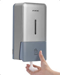 AIKE Foaming Commercial Soap Dispenser,27oz Capacity for Bathroom,Silver | No-Drill and Screw Wall Mount Design for Space-Saving,Large Button and Capacity Dense Foam for Commercial Bathroom,AK1006F