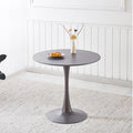 31.5 Inch Round Coffee Table with Storage Grey Top Modern Lift Top Tulip Table for Living Room Mid Century Design Home Decor