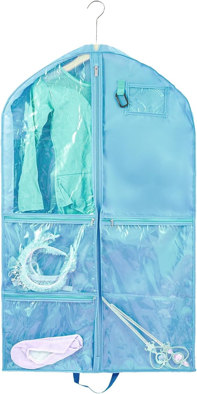 Waterproof Hanging Garment Bag,40 inch Garment Bags for Hanging Clothes,Garment Bags for Travel Storage,Dance Clothes Bag,Kids Garment Bag for Dance Costumes,Sports,Theatre,Beauty Pageants