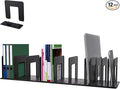 Adjustable Vertical File Sorter Sturdy Plastic Expandable Upright File Holder, Desktop Binder Organizer, School Office File Organizer Bookshelf Divider, Assemble Easily Endlessly, Black
