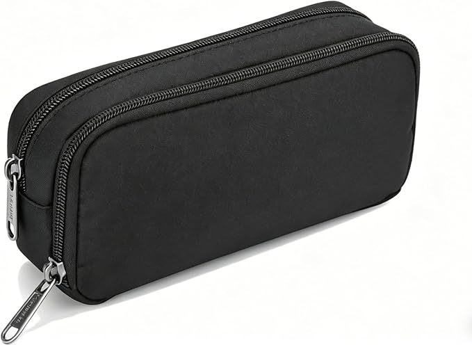 Della Gao Pencil Case, Large Pencil Pouch Nylon Pencil Box for Office Stationery Organizer, Multifunctional Pencil Bag for Men Women