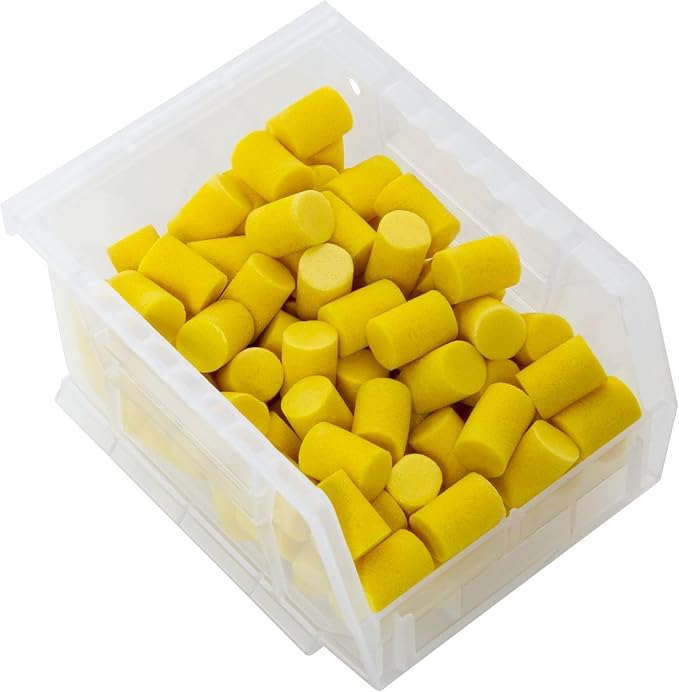 Akro-Mils 30210 AkroBins Plastic Storage Bins, Space-Saving Stackable Bins for Garage, Pantry, Craft Organization, 5" x 4" x 3", Clear, 24-Pack