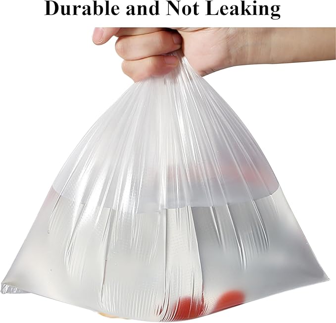 5 Rolls Plastic Produce Bags for Groceries,40x50cm(16x20in) Durable Clear Food Storage Bags for Bread,Fruits,Vegetables,Shopping Poly Packing Bag