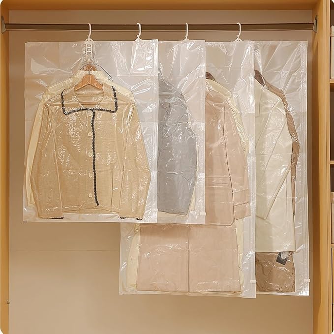 Hanging Vacuum Storage Bags – Space-saving storage bags for clothes, suits and jackets(Three,70 * 110cm)