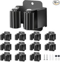 12 PCS Broom Holder Wall Mount, Upgraded Heavy Duty Mop and Broom Holder Wall Mount, Stainless Steel Broom Hanger Mop Holder Rack for Kitchen Laundry Garden Tool Organizer