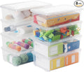 8 Packs 6 Quart Latching Storage Box,Shoe Boxes Clear Plastic Stackable Storage Bins With Lids Stackable Storage Containers Plastic Shoe Boxes With Lids (Clear, 8 Pack)
