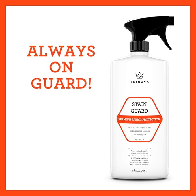 TriNova Non-Aerosol Stain Guard - Made in USA, Fabric Protection Spray for Upholstery, Carpet, Rugs and More to Protect from Liquid Stains (Gallon Refill)