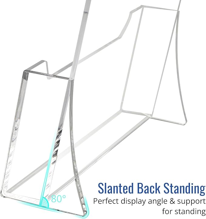 Acrylic Brochure Holder 8.5 x 11 inch 2 Pack, Clear Flyer Holder Plastic Stands for Displaying Pamphlets, Magazines, Literature, Brochures, Booklets, Menu, Desk Holder, Countertop Organizer | Clear Plastic, Displaying Pamphlets, Magazines, Literature, ...