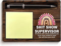 Boss Gifts Funny Sticky Note Holder, Humor Gift for Boss Supervisor Leader Manager Birthday Christmas, Funny Gifts for Bosses Lady Office Post it Note Dispenser for Office Desk Decor