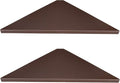 evron Corner Mounting Shelf Set of 2 – Easy to Install Floating Wall Shelves with Wood Grain Finish, Durable and Waterproof ABS Plastic for Kitchen, Bathroom, Living Room Home Décor
